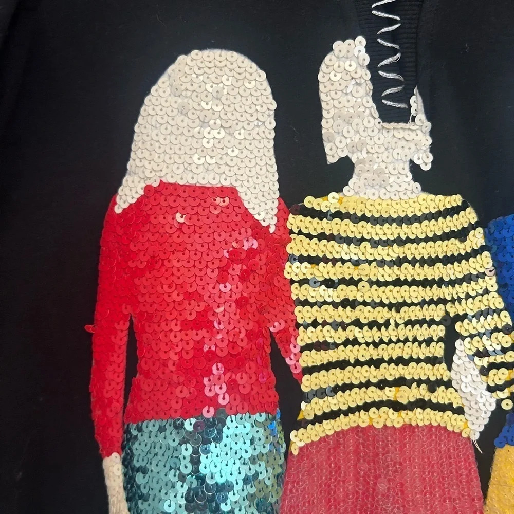 Per Me vintage long sequin sweatshirt or short dress never worn size M fun piece - Picture 9 of 11